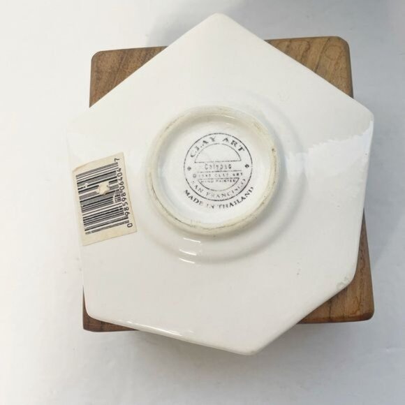 Vintage Clay Art Calypso Coffee Mug & Matching Saucer 1983 San Francisco - Picture 8 of 10